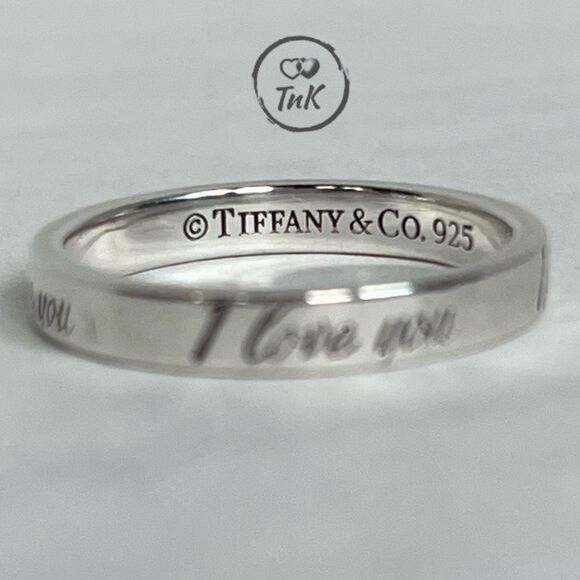 Tiffany & Co. Retired Notes "I Love You" Ring - Sterling Silver - Size 5.5 - Picture 16 of 16